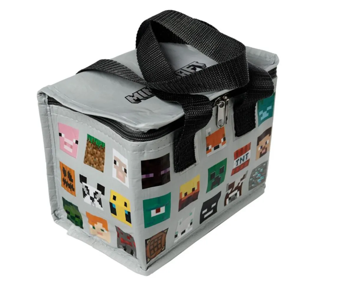 Bolsa Almuerzo Térmica Caras Minecraft Personalizable