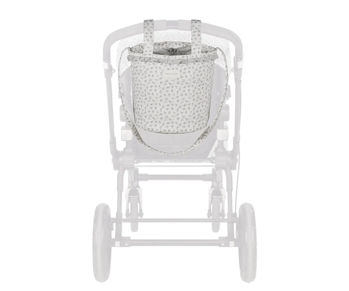 Bolsa Bucket Little Bloom Flor Gris