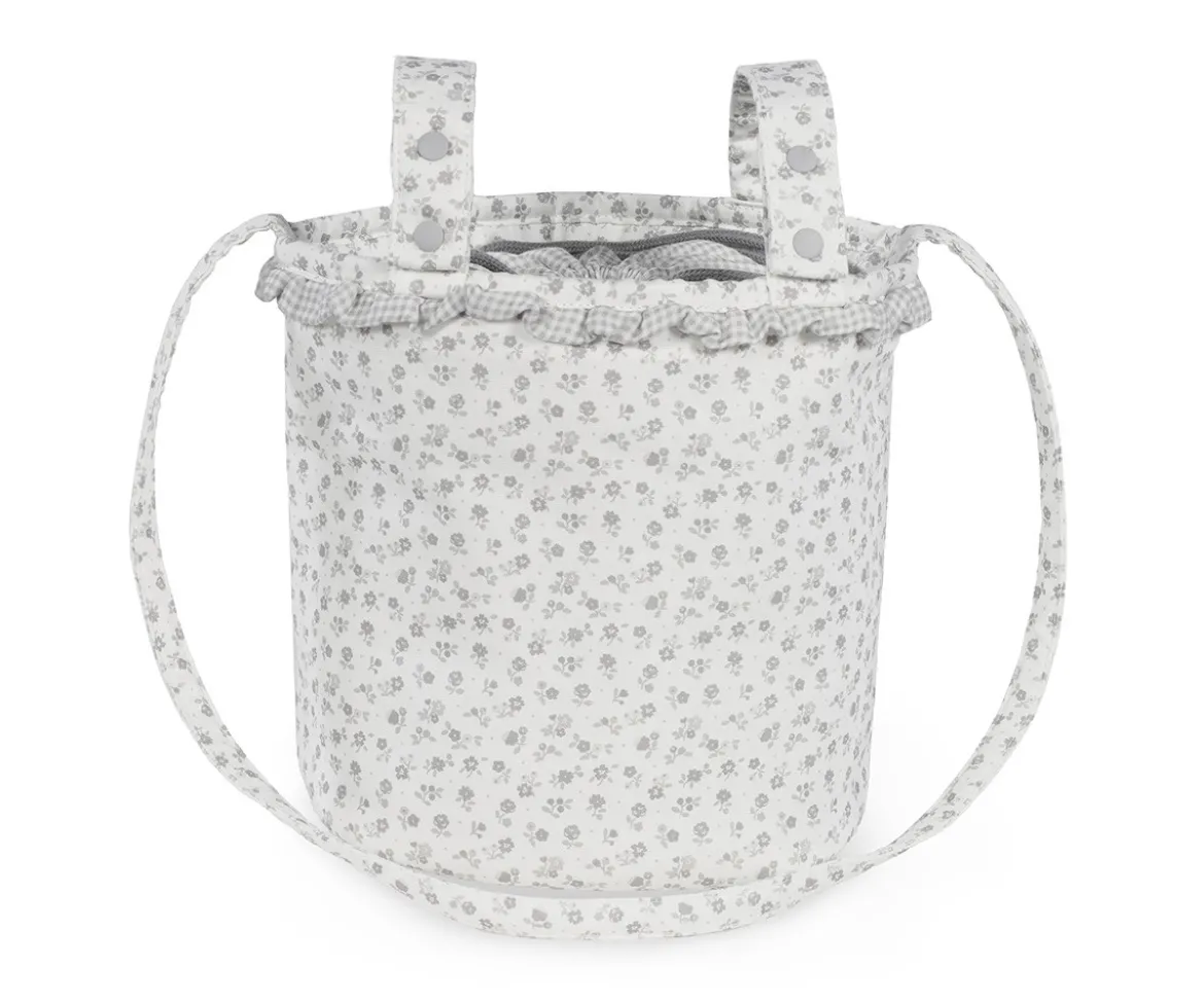 Bolsa Bucket Little Bloom Flor Gris