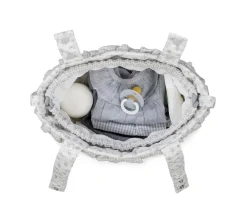 Bolsa Bucket Little Bloom Flor Gris