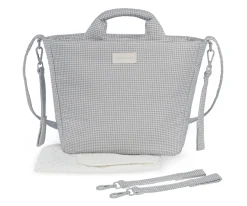 Bolsa Canastilla Little Bloom Vichy Gris