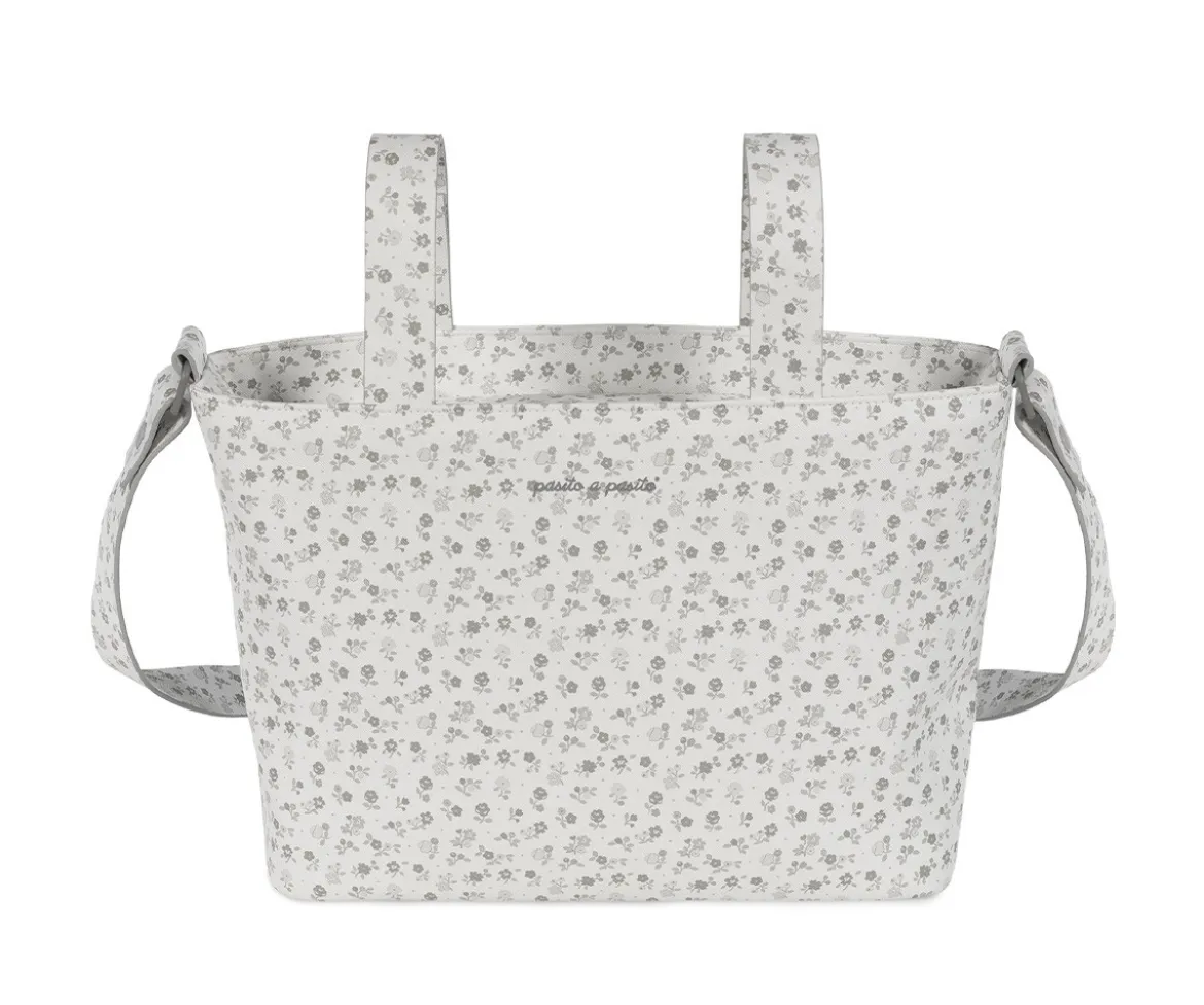 Bolsa Crossbody Piel Little Bloom Flor Gris