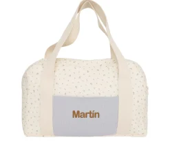 Bolsa Deporte Flor Azul Personalizable