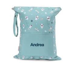Bolsa Impermeable Grande Pandas in Space Personalizable