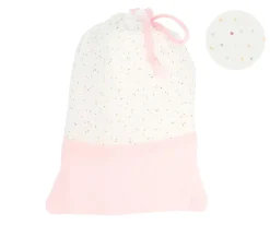 Bolsa Merienda Rainbow Dots Rosa Personalizable