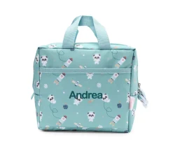 Bolsa Merienda Térmica Pandas in Space Personalizable
