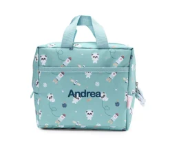Bolsa Merienda Térmica Pandas in Space Personalizable