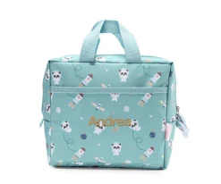 Bolsa Merienda Térmica Pandas in Space Personalizable
