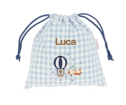 Bolsa Merienda Vichy Planes Personalizable