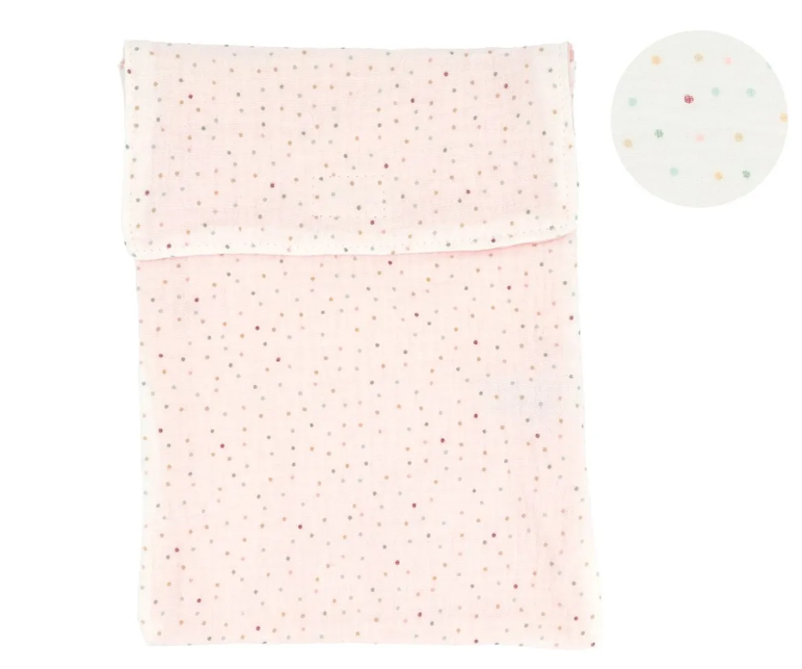 Bolsa para Pañales Rainbow Dots Rosa Personalizable