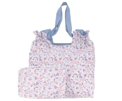 Bolsa Tote Flower Blue Personalizable
