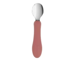 Bol Silicona + Cuchara Acero Brick Blush