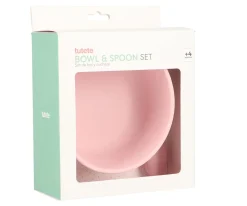 Bol Silicona + Cuchara Acero Light Pink