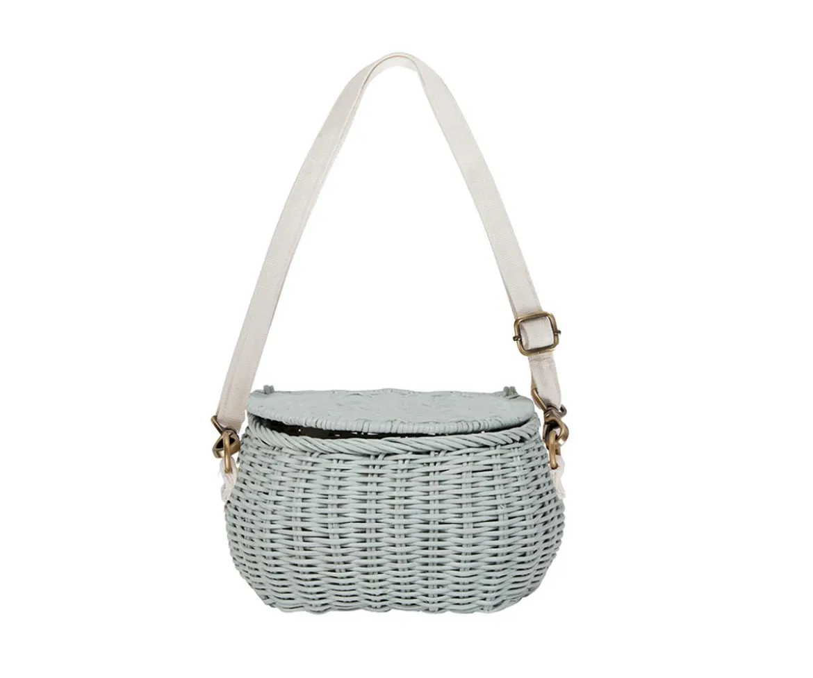 Bolsito Ratán Mini Chari Vintage Blue