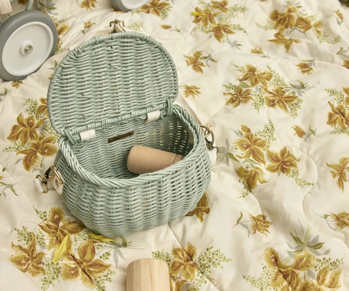 Bolsito Ratán Mini Chari Vintage Blue