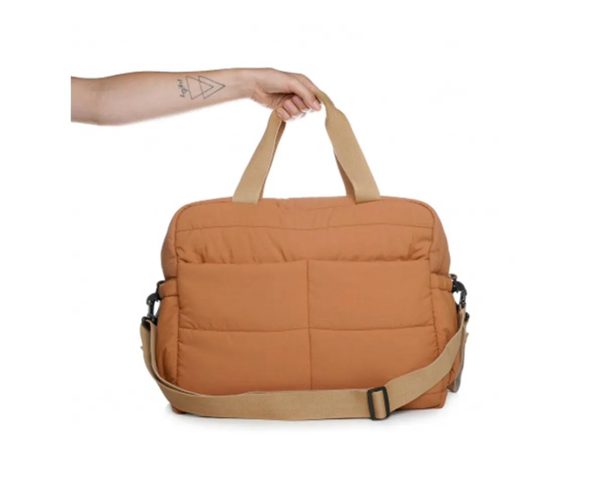 Bolso Carro Bebé Pluméa Ocre con Cambiador