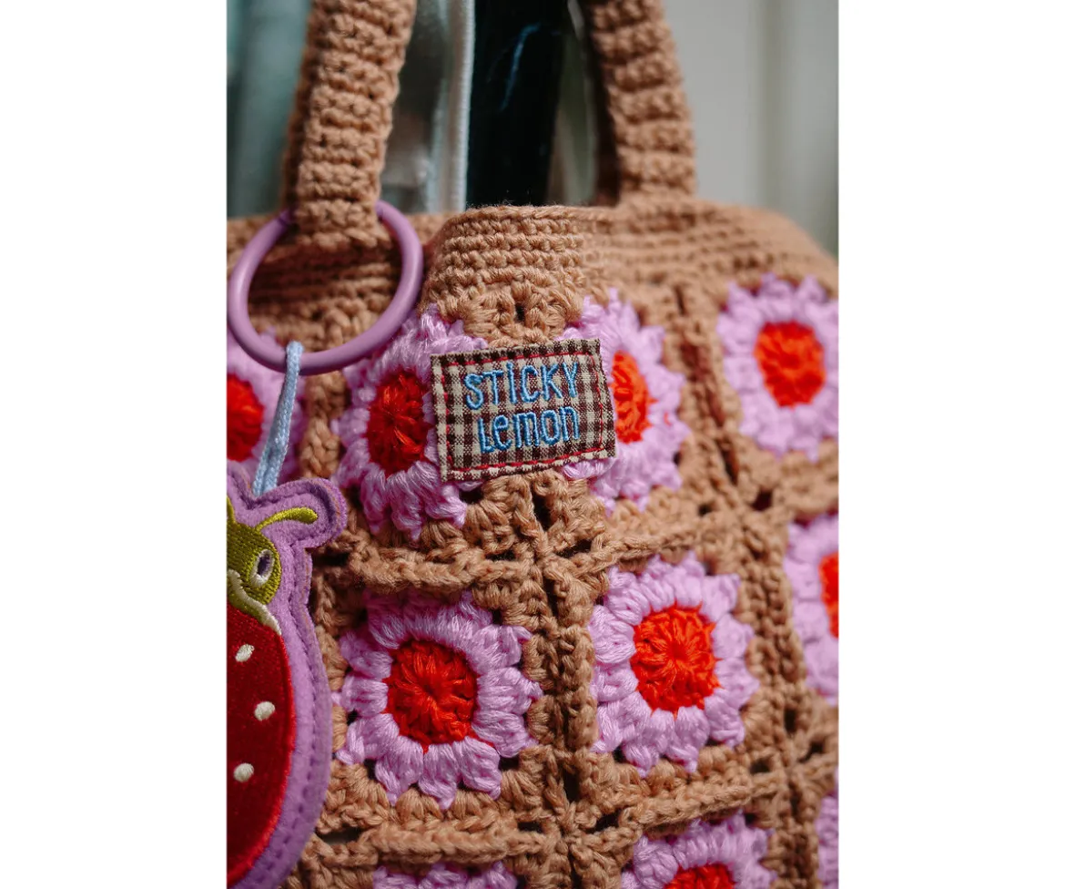 Bolso de Crochet Lemon Tree Flower Capmfire Orange