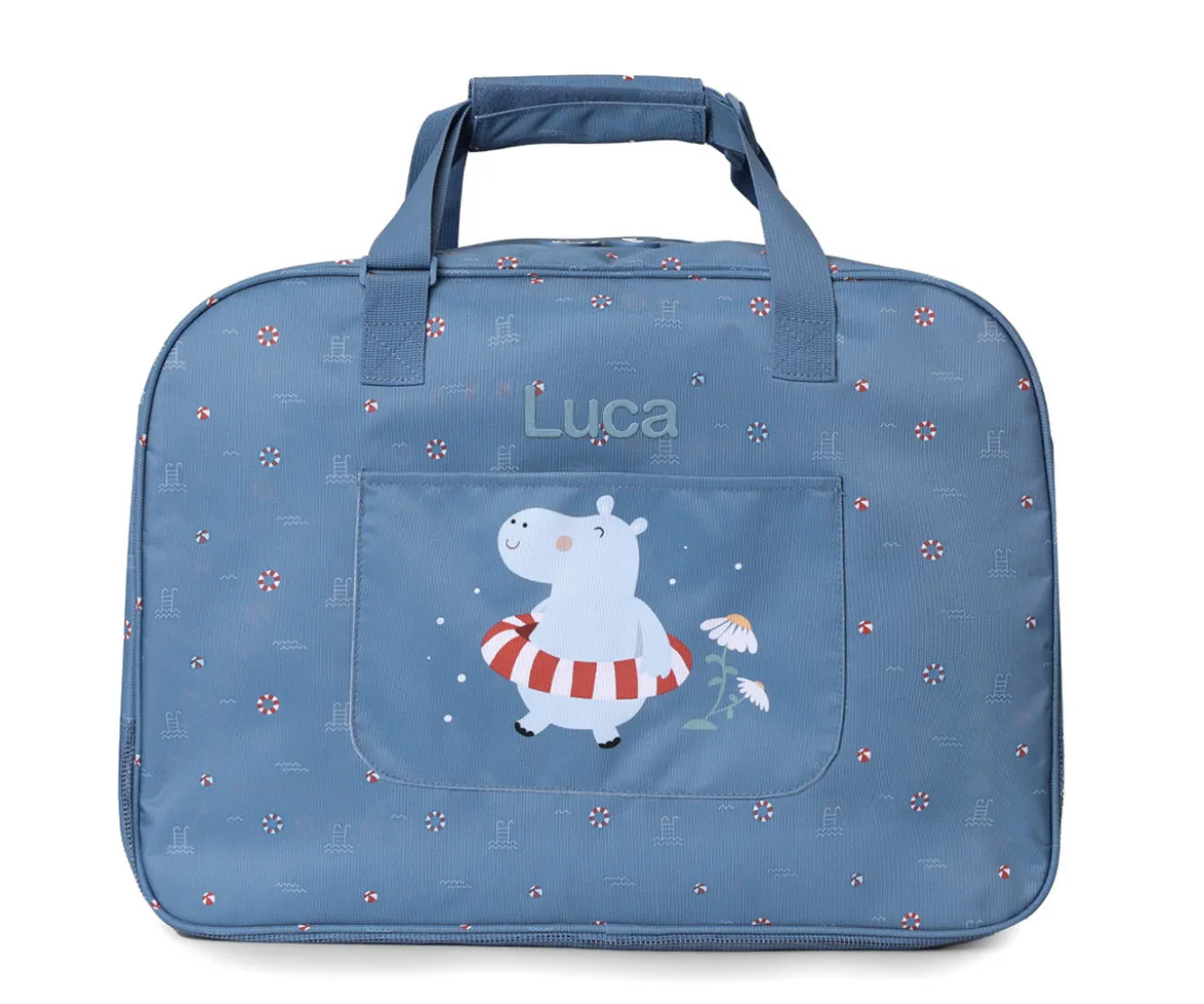 Bolso de Playa con Rejilla Hippos Personalizable
