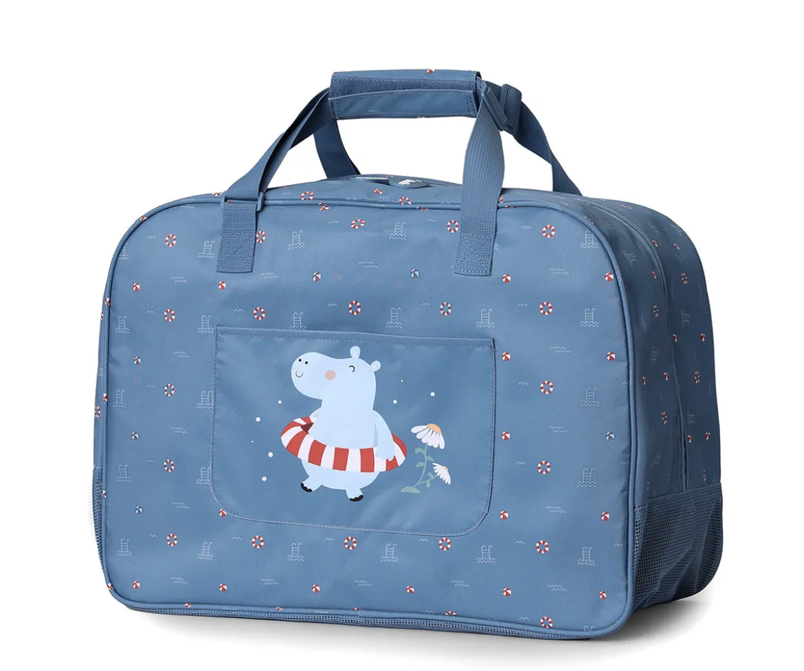 Bolso de Playa con Rejilla Hippos Personalizable