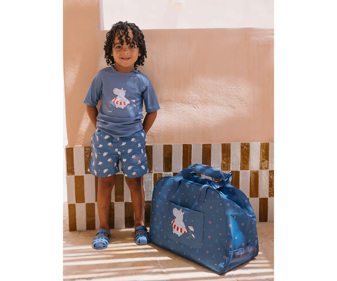 Bolso de Playa con Rejilla Hippos Personalizable