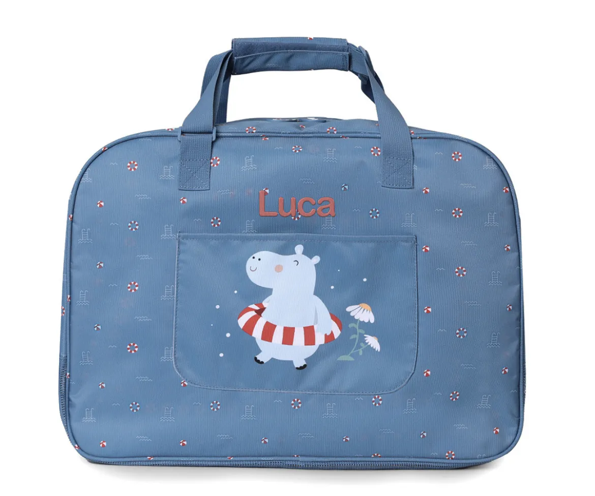 Bolso de Playa con Rejilla Hippos Personalizable