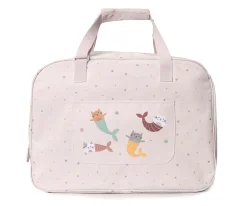 Bolso de Playa con Rejilla Mermaid Cats Personalizable