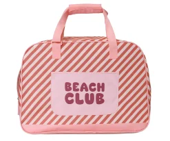 Bolso de Playa con Rejilla Stripes Bloom & Blush Personalizable