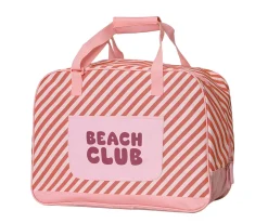 Bolso de Playa con Rejilla Stripes Bloom & Blush Personalizable