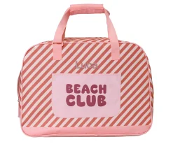 Bolso de Playa con Rejilla Stripes Bloom & Blush Personalizable