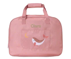 Bolso de Playa con Rejilla Whale Pink Personalizable