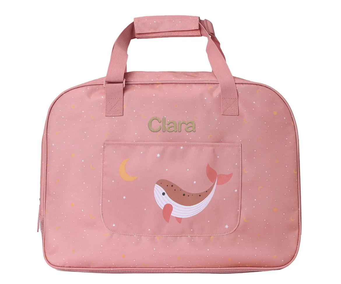 Bolso de Playa con Rejilla Whale Pink Personalizable