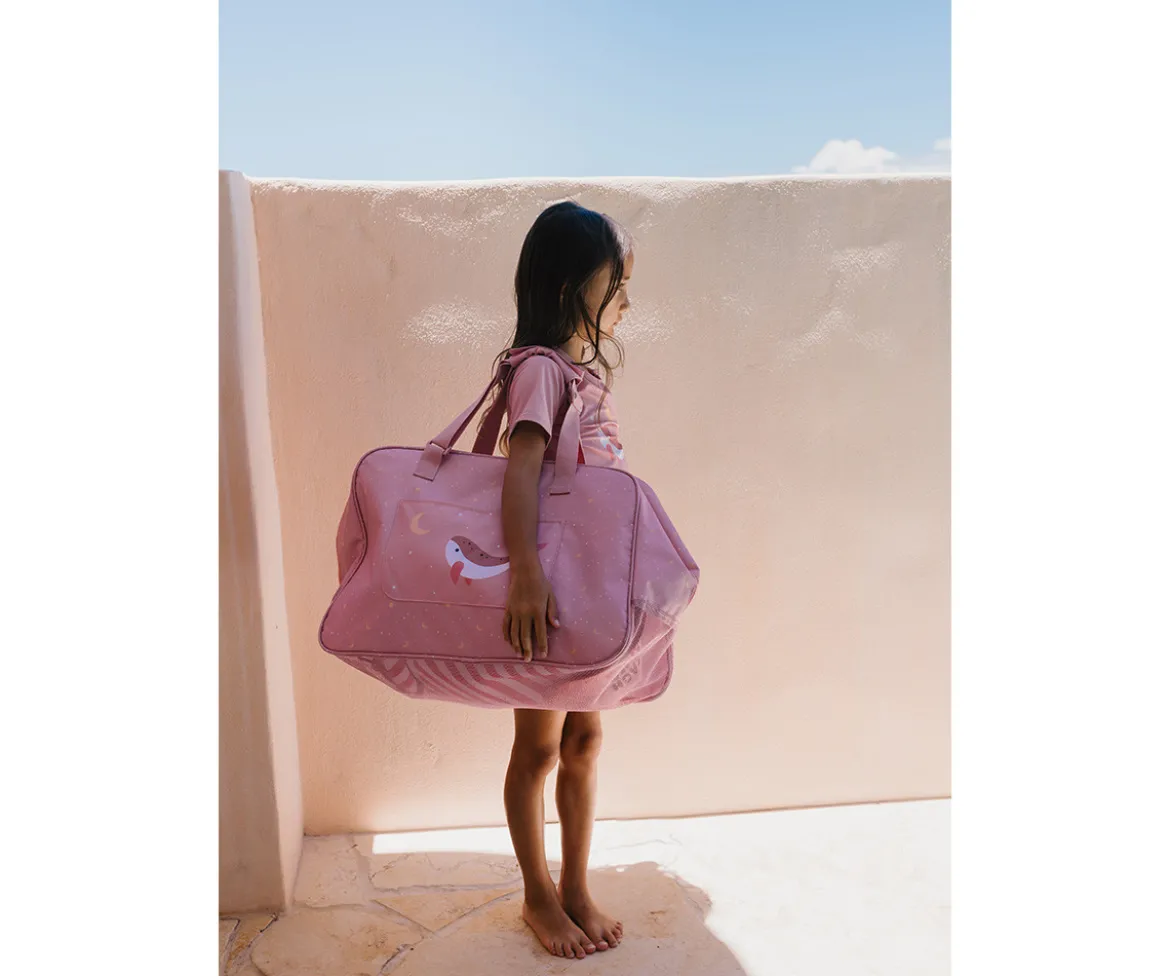 Bolso de Playa con Rejilla Whale Pink Personalizable
