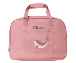 Bolso de Playa con Rejilla Whale Pink Personalizable