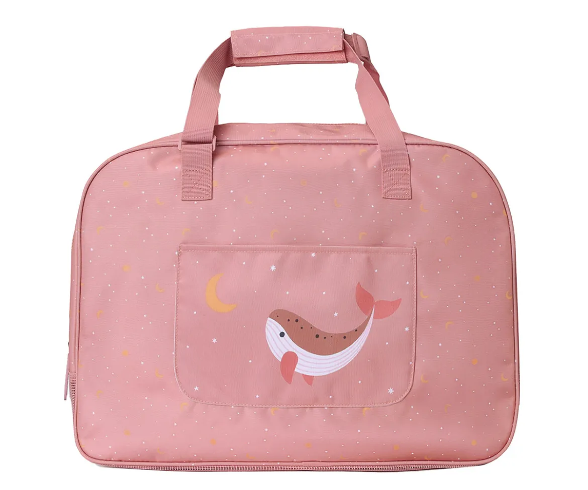 Bolso de Playa con Rejilla Whale Pink Personalizable