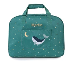 Bolso de Playa con Rejilla Whale Teal Personalizable