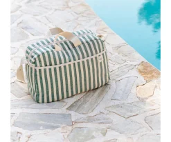 Bolso Maternidad Stripe Green Khaki Personalizable