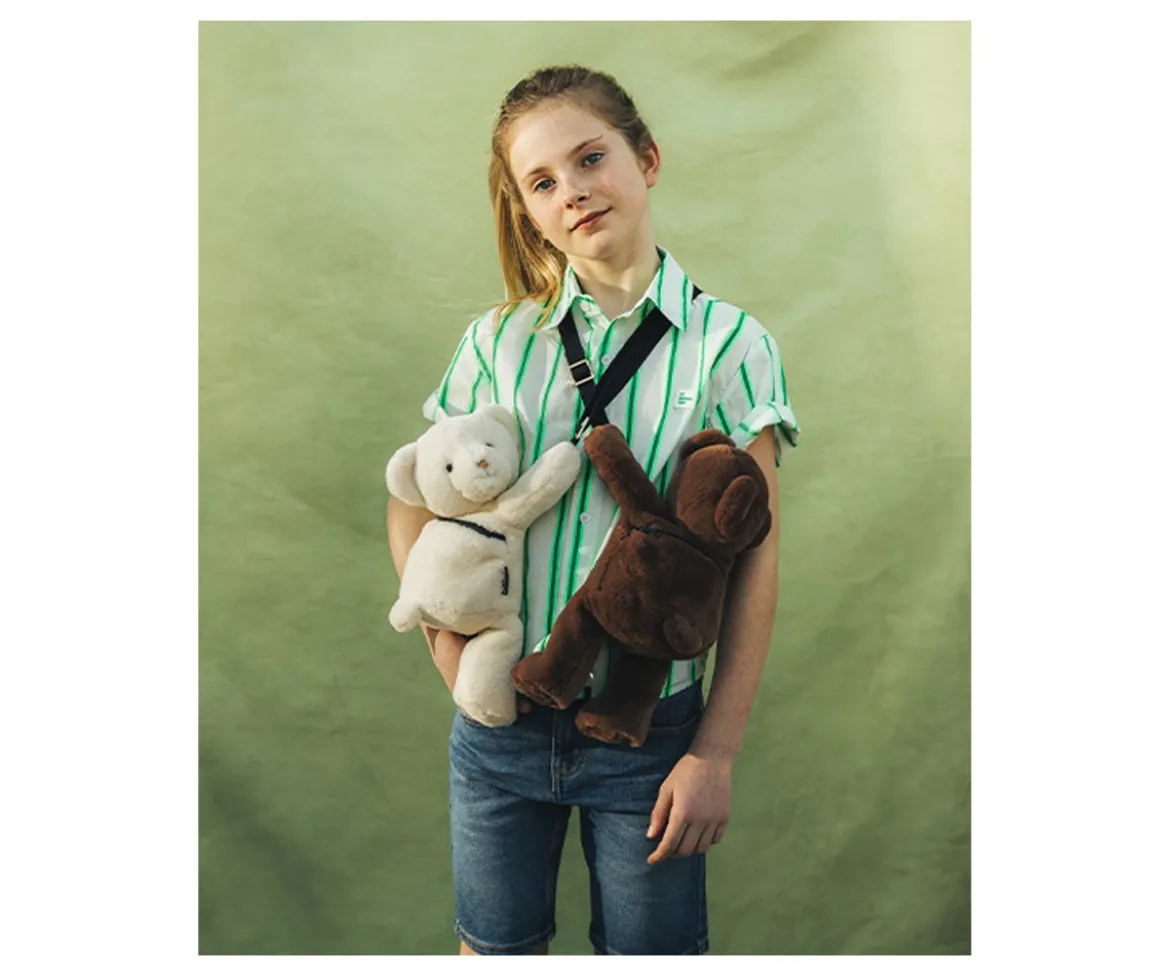 Bolso Osito de Peluche Rosa 30cm