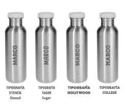 Botella Acero Básica Apricot Personalizable 350 ml