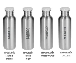 Botella Acero Básica Blanco Personalizable 750ml