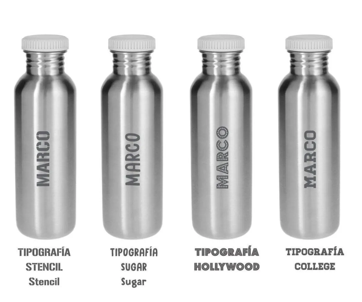 Botella Acero Básica Space Green Personalizable 500ml