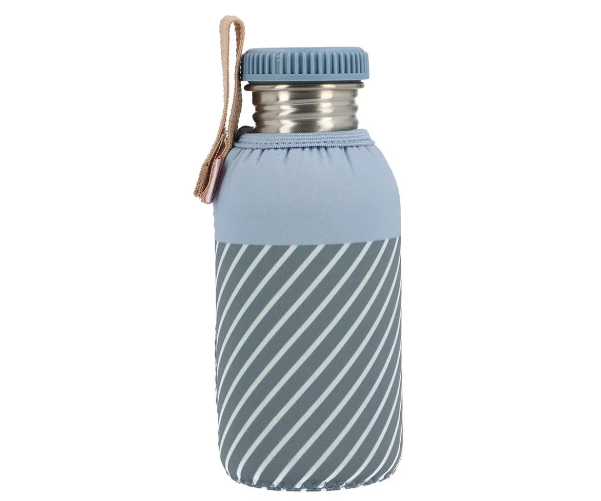Botella Acero con Funda Stripes Blue Personalizable 350ml