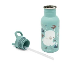 Botella Acero con Pajita Oso Polar 500ml