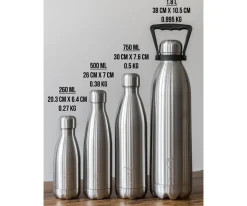 Botella Acero Inoxidable Mate Verde Total 750 ml