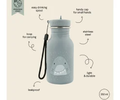 Botella Acero Trixie Mr. Shark 350ml + 6 Pegatinas Redondas Blue Regalo
