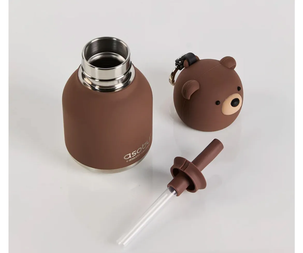 Botella Acero Térmica Mini-Bestie Oso Marron 200ml