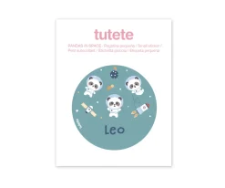 Botella Campus Flip-Up Personalizada Cool Mint 500ml Pandas in Space