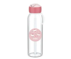 Botella Campus Flip-Up Personalizada Cool Pink 500ml Blossom Birds
