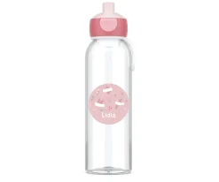 Botella Campus Pop-Up Personalizada Cool Pink 500ml Blossom Birds