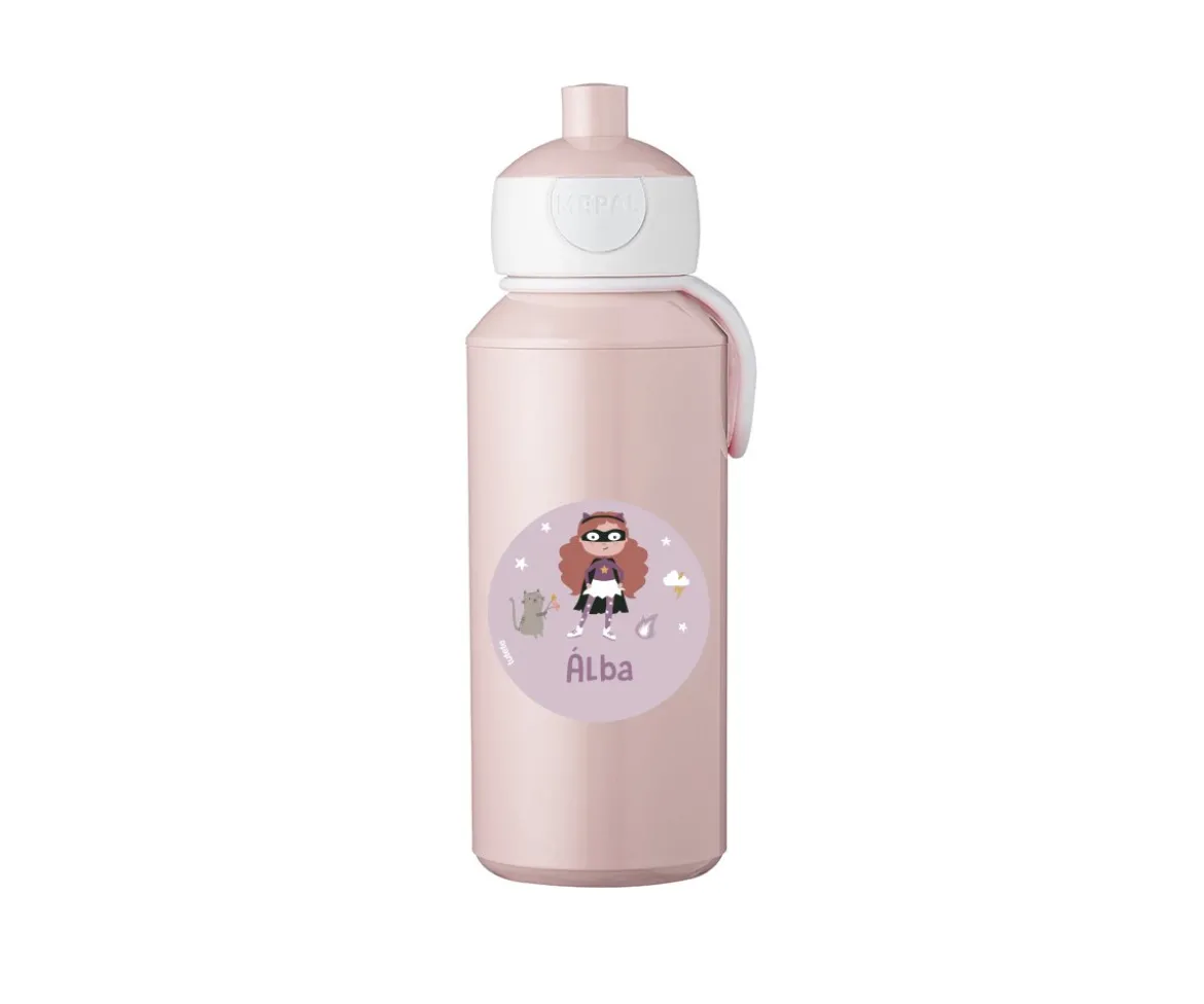 Botella Campus Pop-Up Personalizada Pink 400ml Fantastic Girl
