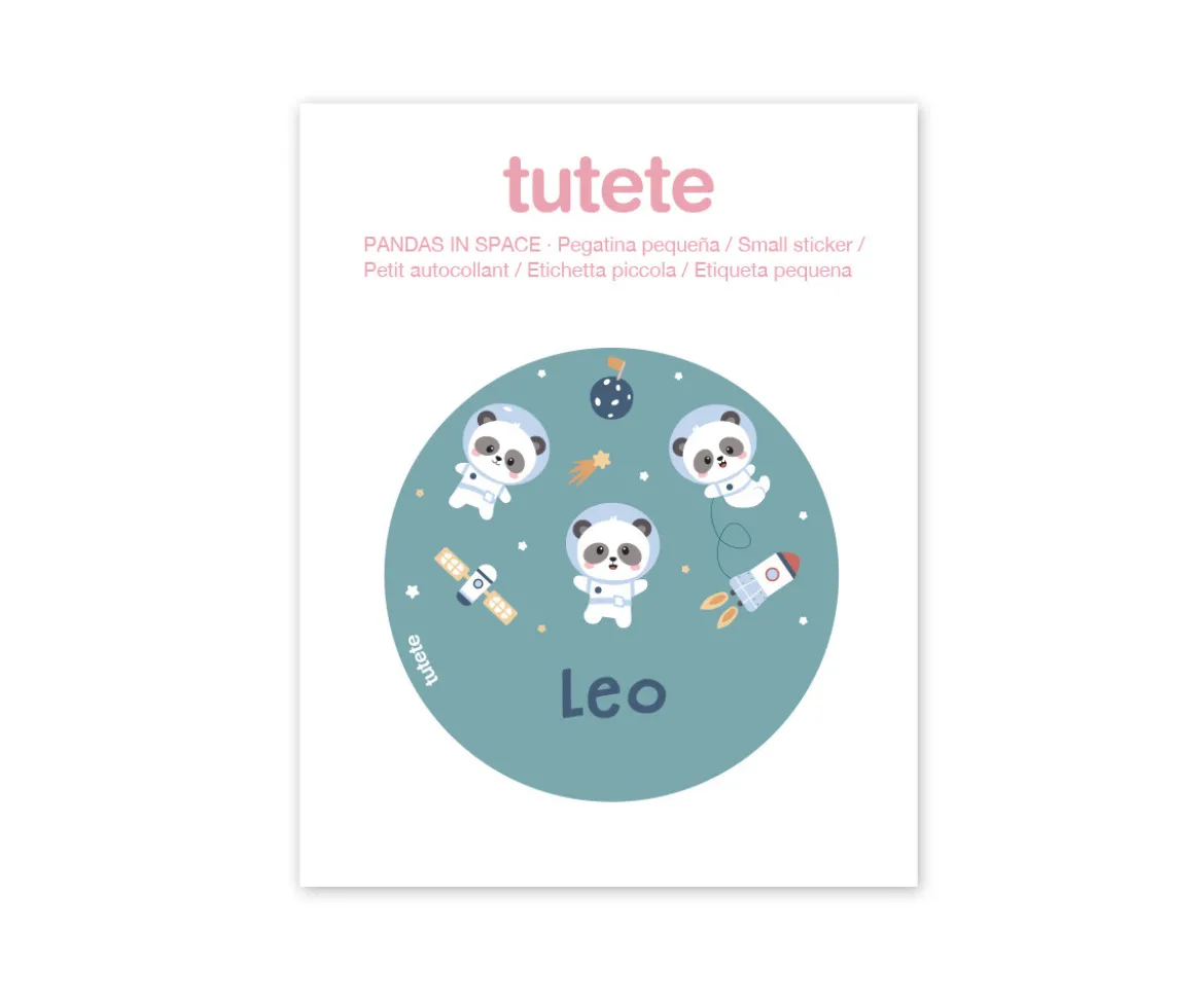 Botella Campus Pop-Up Personalizada Tutete Cool Mint 400ml Pandas in Space